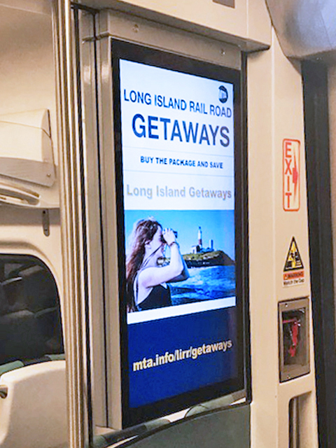 MTA Digital Communications Screens Installed in LIRR Car 04-25-19